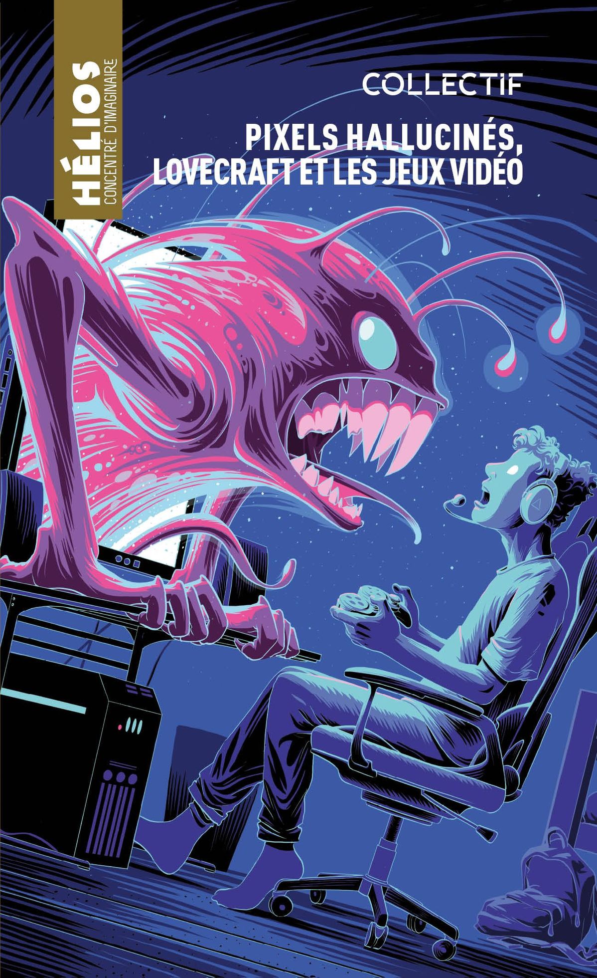 La couverture de Pixels Hallucinés, anthologie hommage à Lovecraft !
